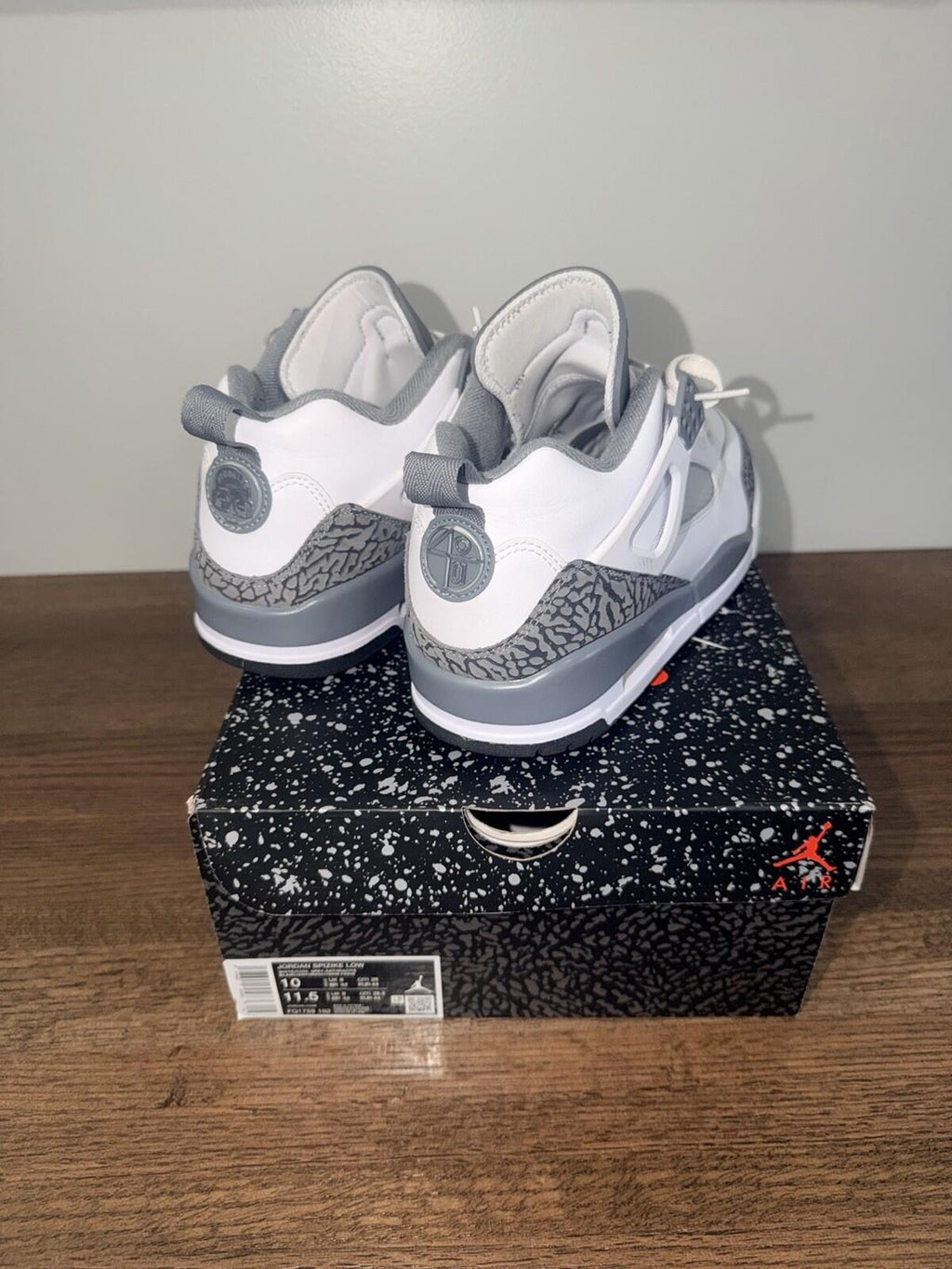 Nike Jordan Spizike Low White/Anthracite/Wolf Gray Size 10 Men's FQ1759-102