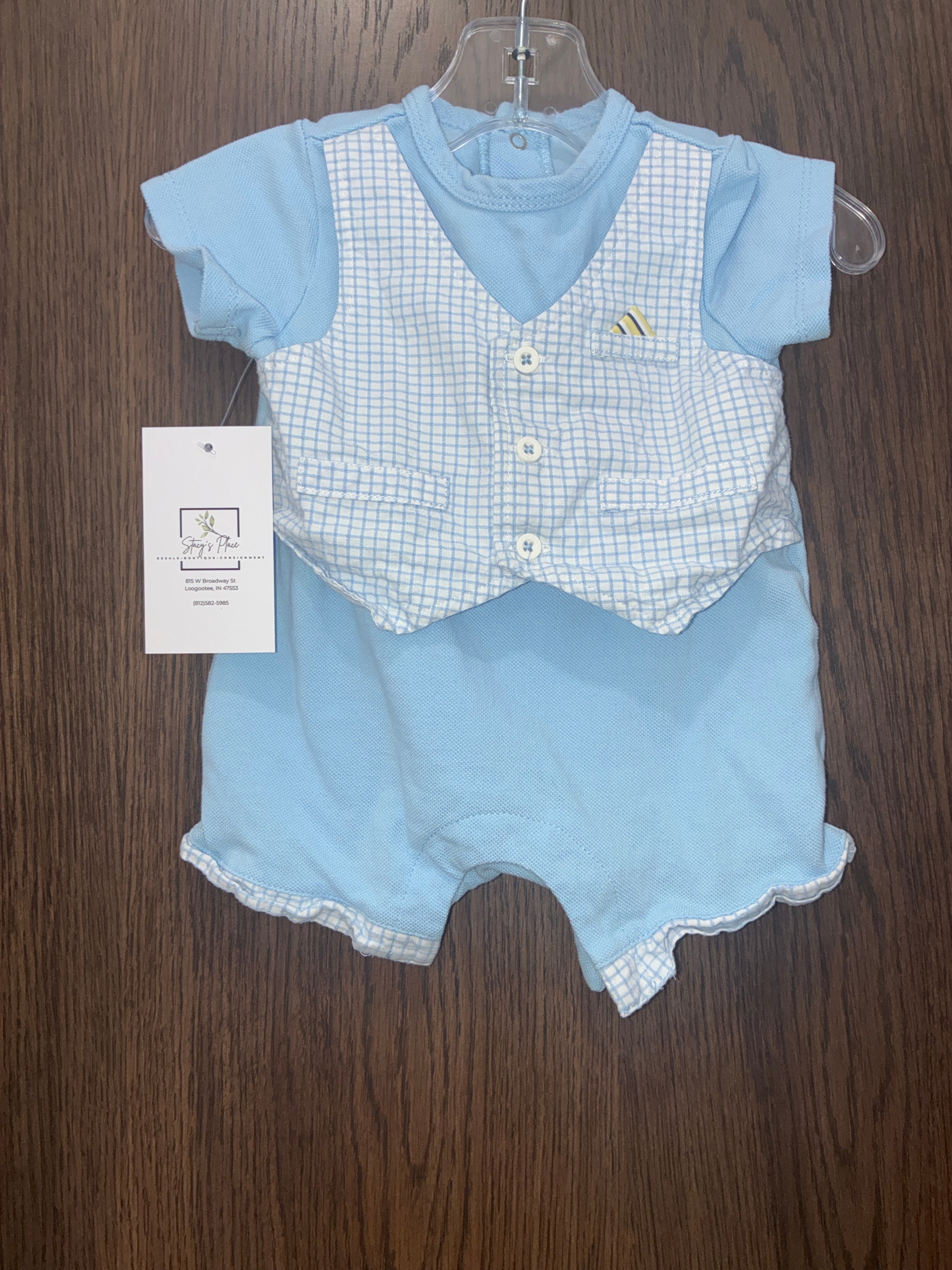 Little me vest and romper size 3 months