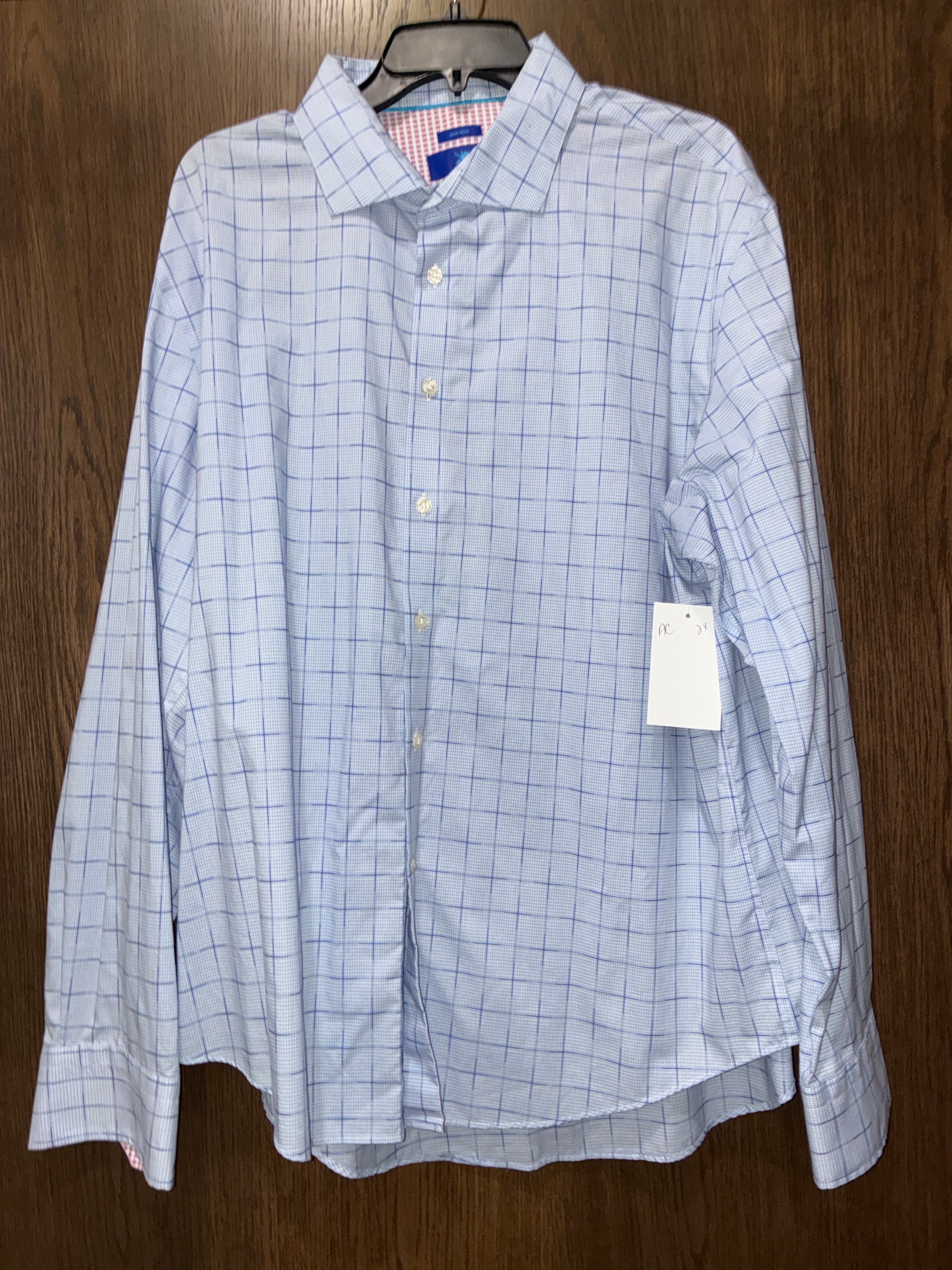 Men’s Egara Long Sleeve Button Up Shirt Size XXL