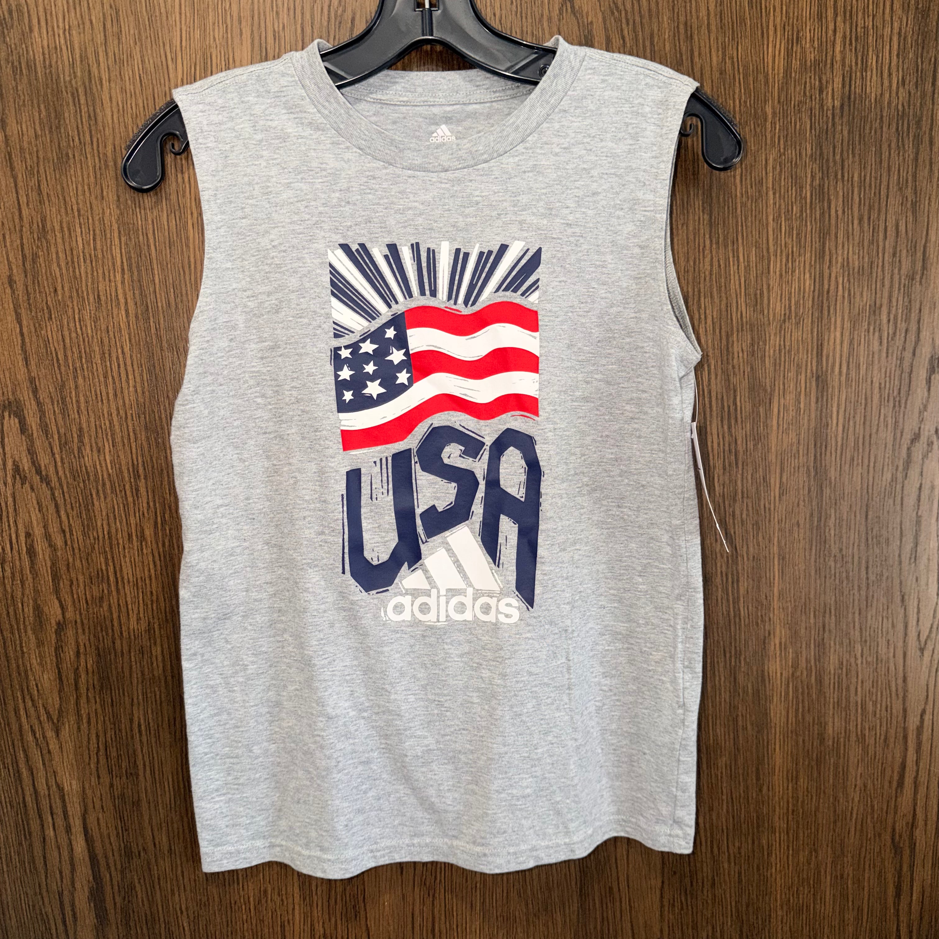 Adidas Boys USA Sleeveless T-Shirt YM 10/12