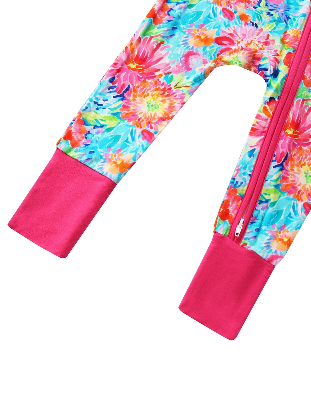 PoshTOT Chrysanthemum Bamboo Baby Convertible Zippy Romper: 12-18M