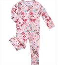 PoshTOT Butterfly Bamboo Baby Convertible Zippy Romper: 6-9M