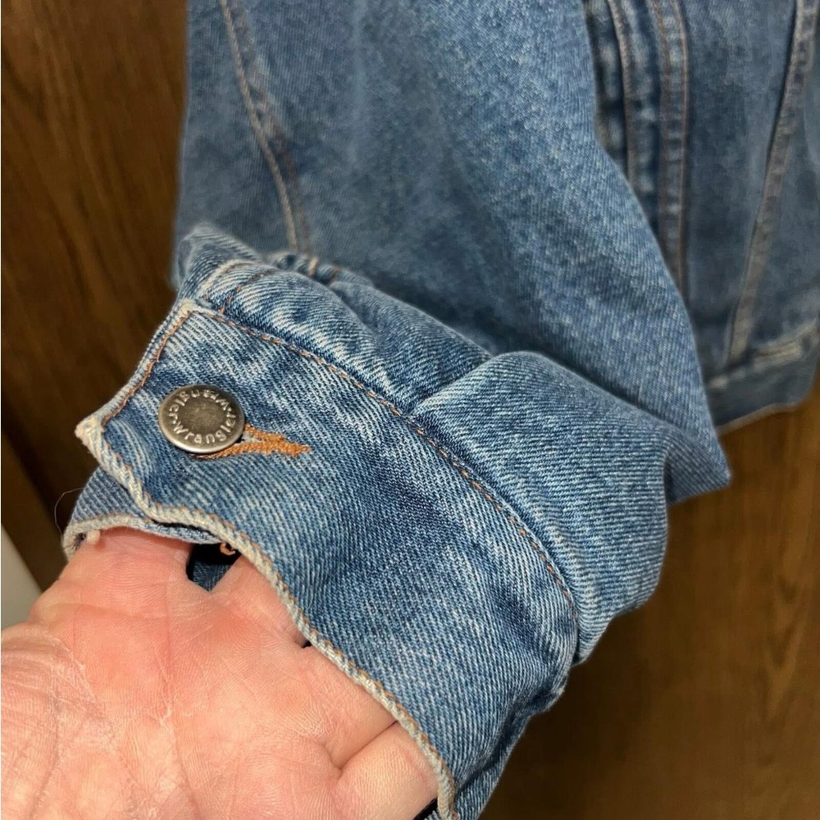 Vintage 90’s Wrangler Blanket Lined Denim Jacket Corduroy Collar XL