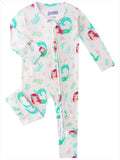PoshTOT Mermaid Bamboo Baby Convertible Zippy Romper: 18-24M