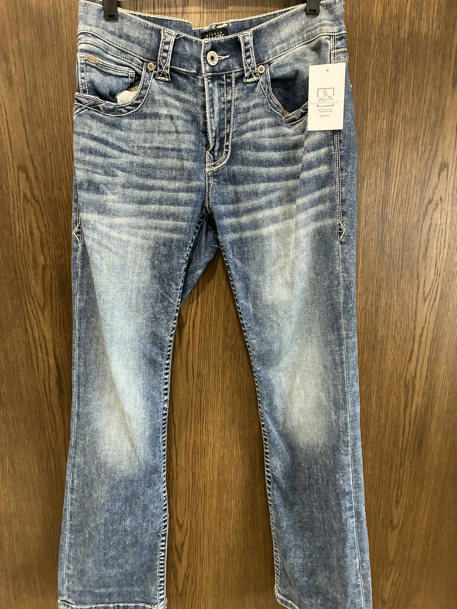 Men's Buckle Black Bootleg Jeans Size 32R EUC Like New