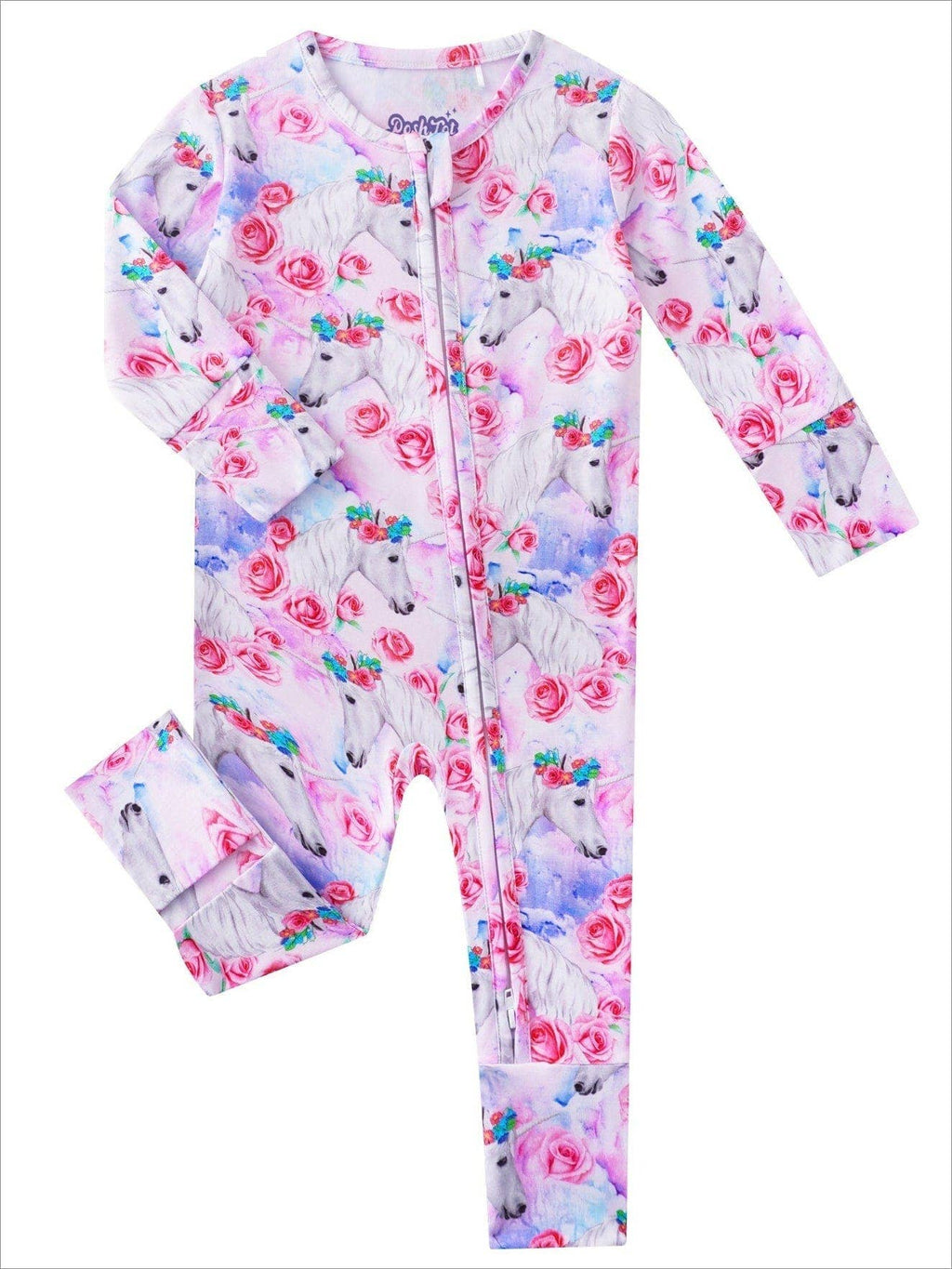 PoshTOT Colorful Stars Bamboo Baby Convertible Zippy Romper: Star / 0-3M