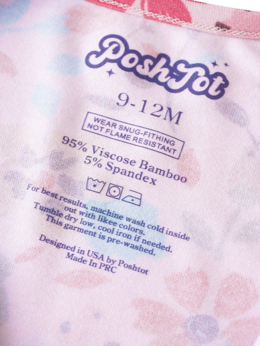 PoshTOT Butterfly Bamboo Baby Convertible Zippy Romper: 0-3M