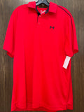 Men’s Under Armour Short Sleeve Golf Polo Red  XL