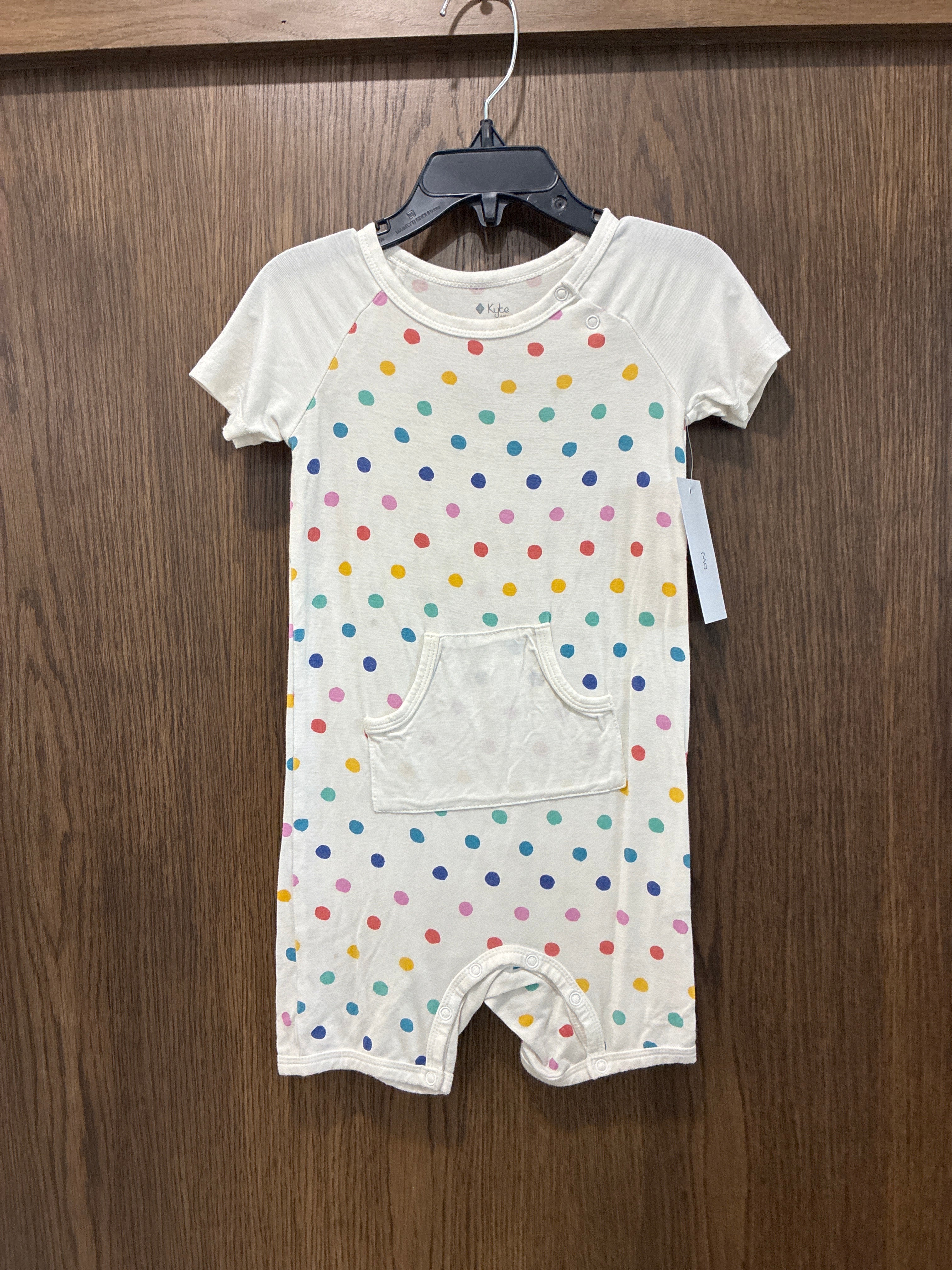 Kyte Baby Spring Polka Dots Shorall Romper 4T Play