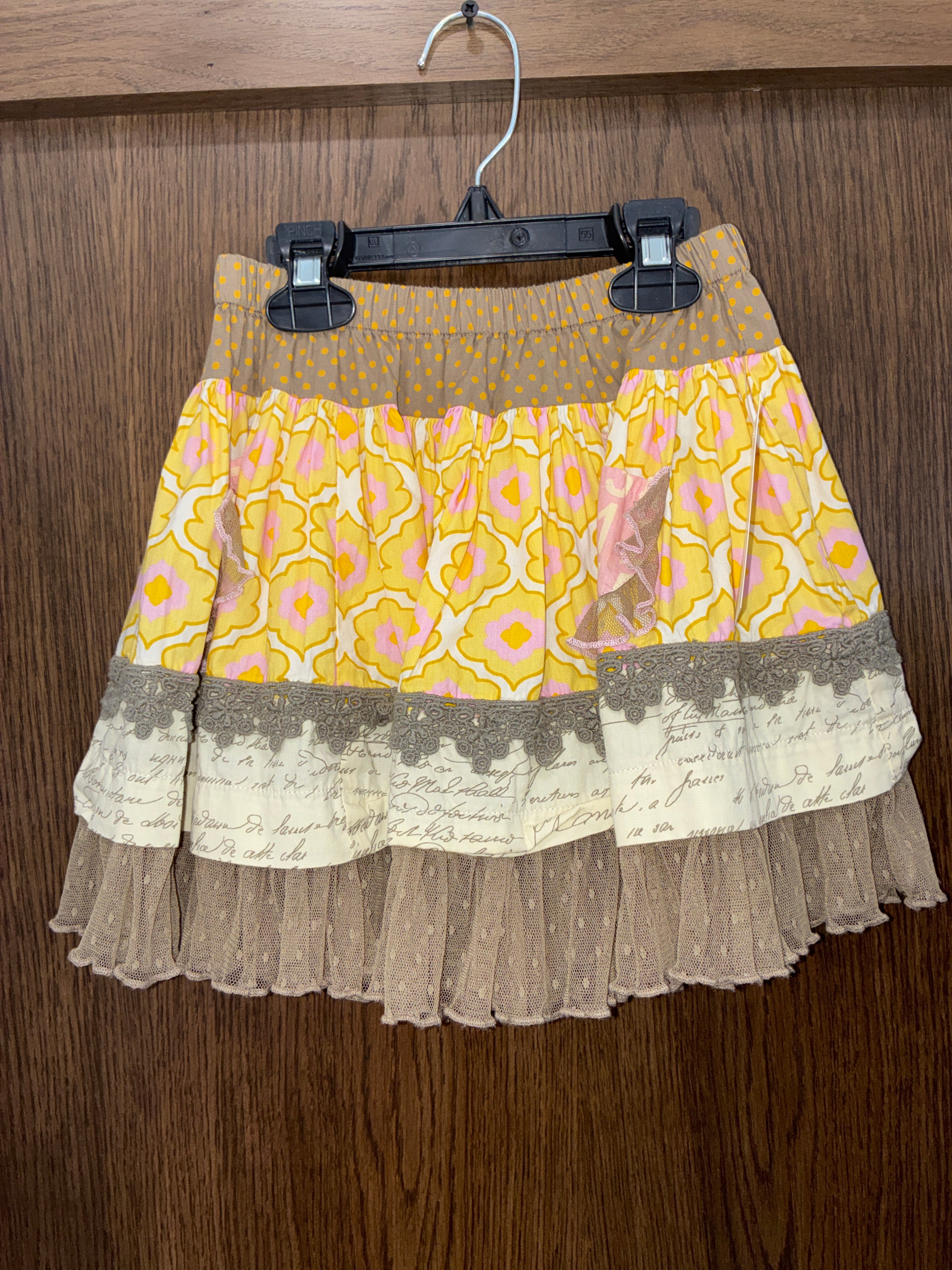 Girls mustard pie skirt size 6