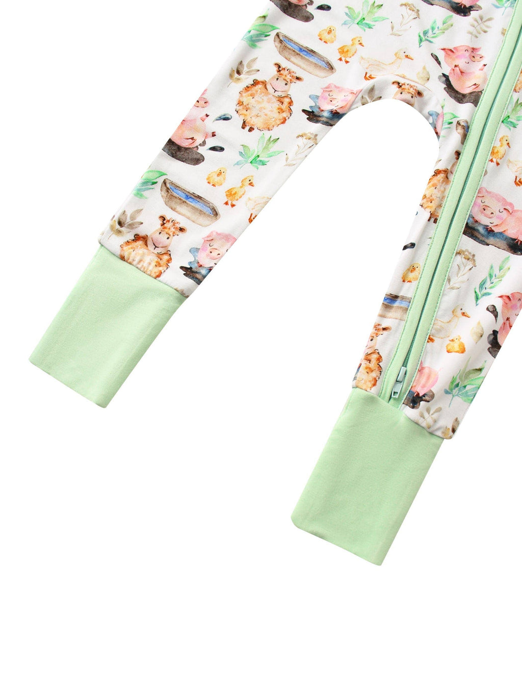 PoshTOT Little Yellow Sheep Bamboo Baby Convertible Zippy Romper: 6-12M