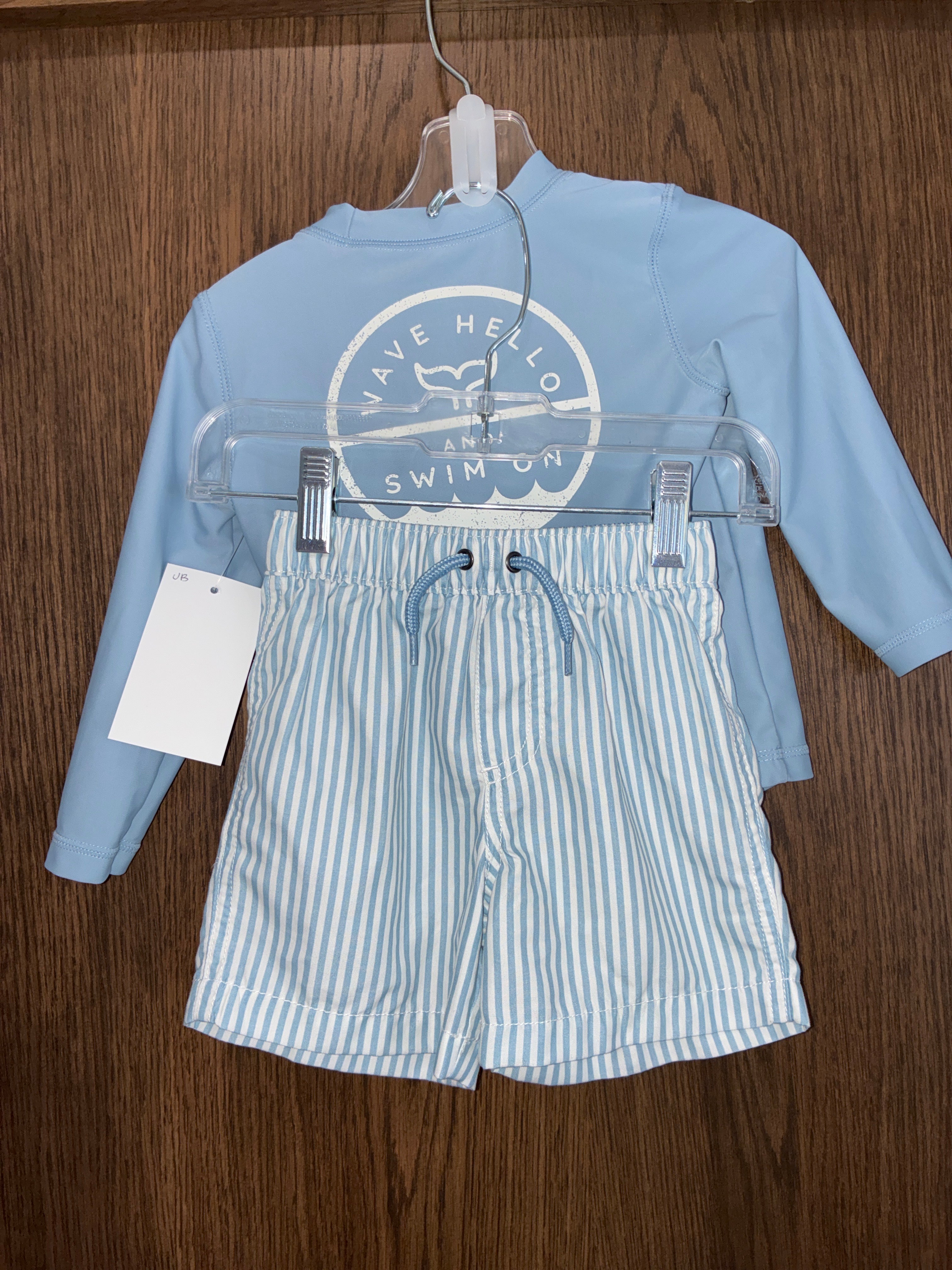 Boys carters swim trunk set size 18M