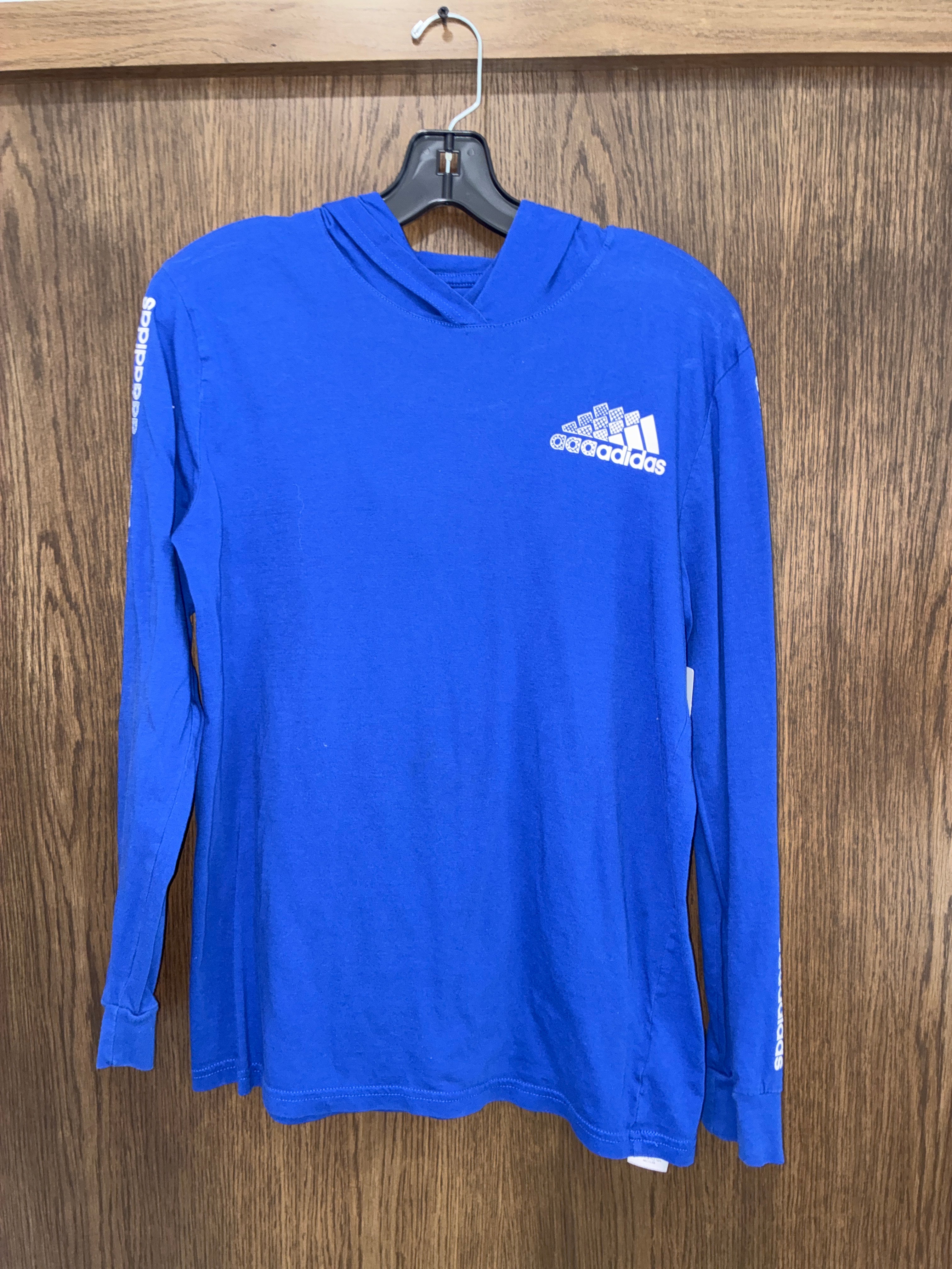 Boy’s Adidas Long Sleeve Hooded Shirt size Youth Large 12/14