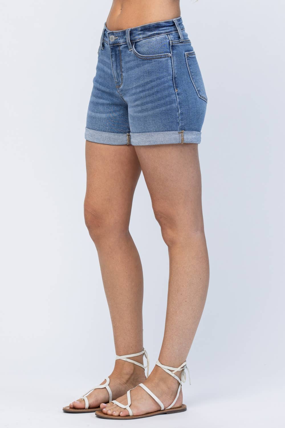 Judy Blue NWT Midrise Cuffed Shorts XL