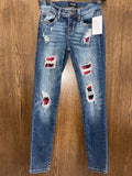 Women’s Judy Blue Flannel Distressed Jeans Size 1/25
