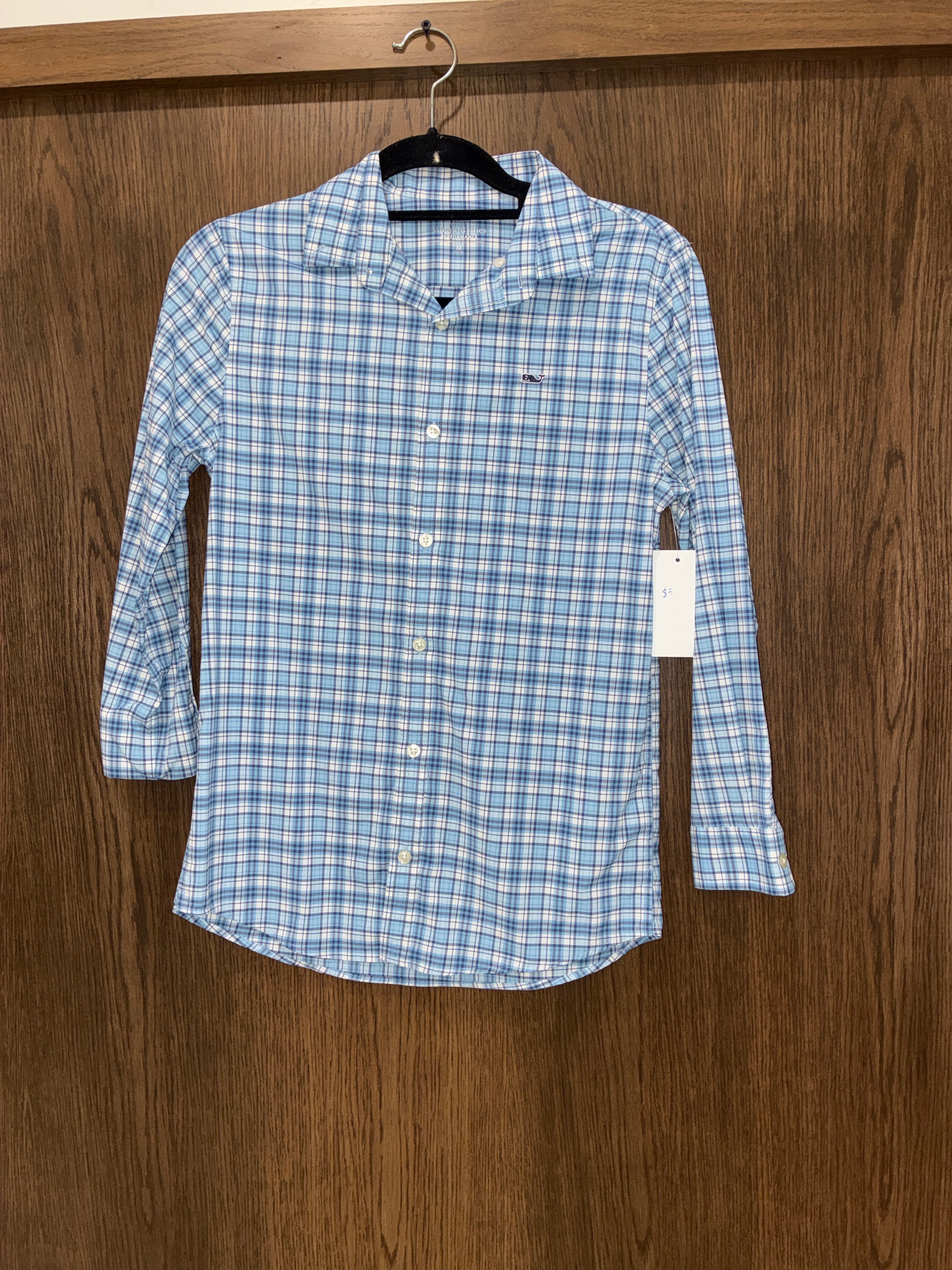 Boy’s Vineyard Vines Long Sleeve Button Up Size Youth Medium