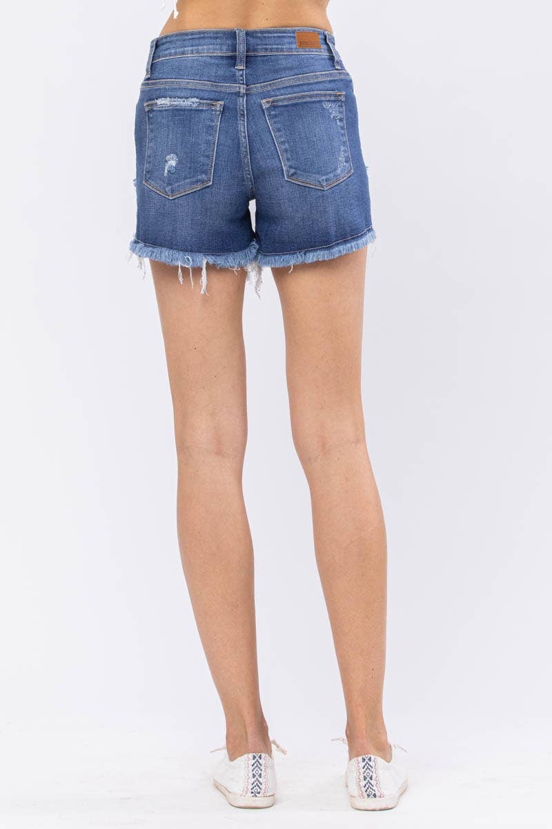 Judy Blue NWT Mid-Rise Tulip Hem Shorts XL