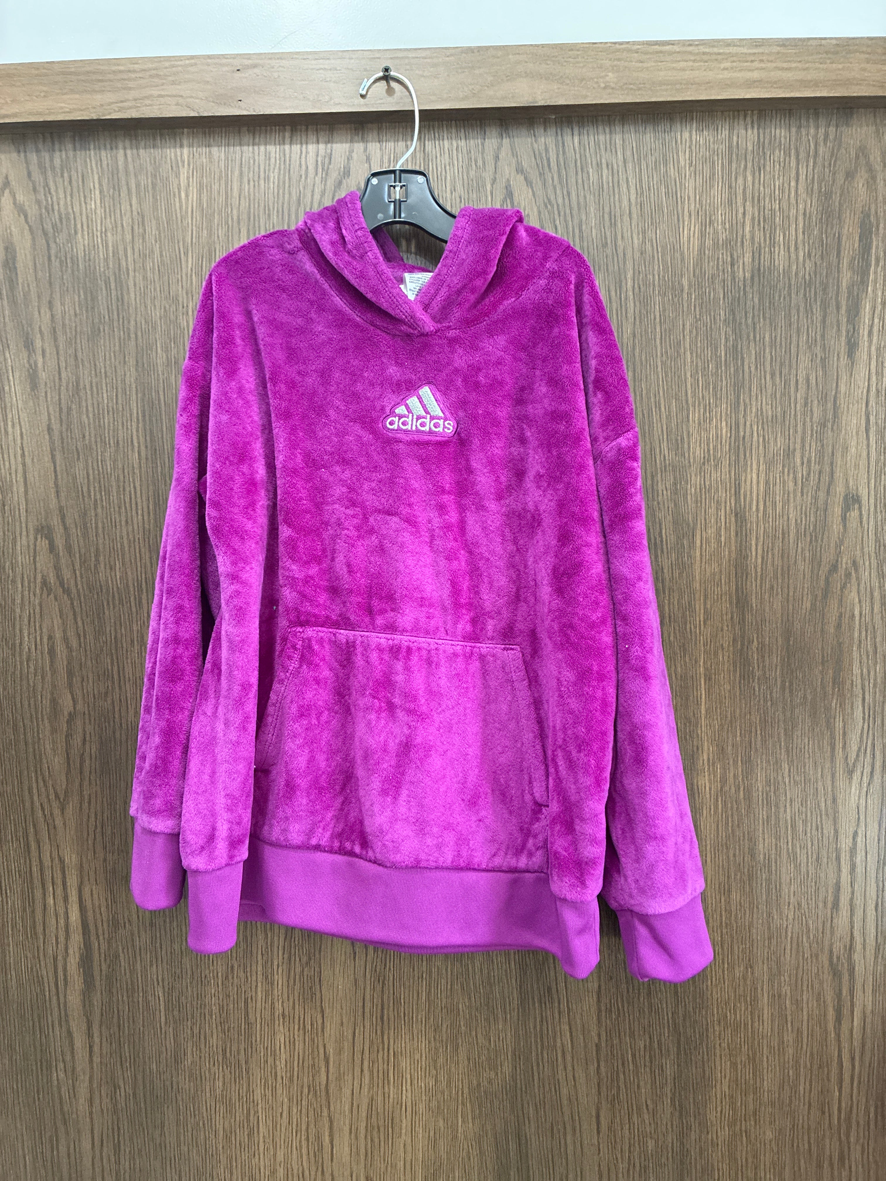 Girls adidas velour hoodie size 12/14 youth large