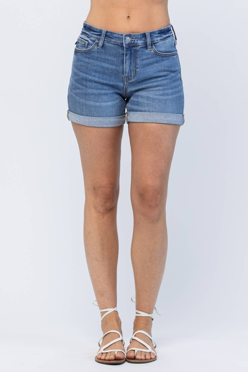 Judy Blue NWT Midrise Cuffed Shorts XL
