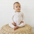 Ava+Oliver Oatmeal Happy Face Bamboo Convertible Zippy Romper 12-18mos NWT