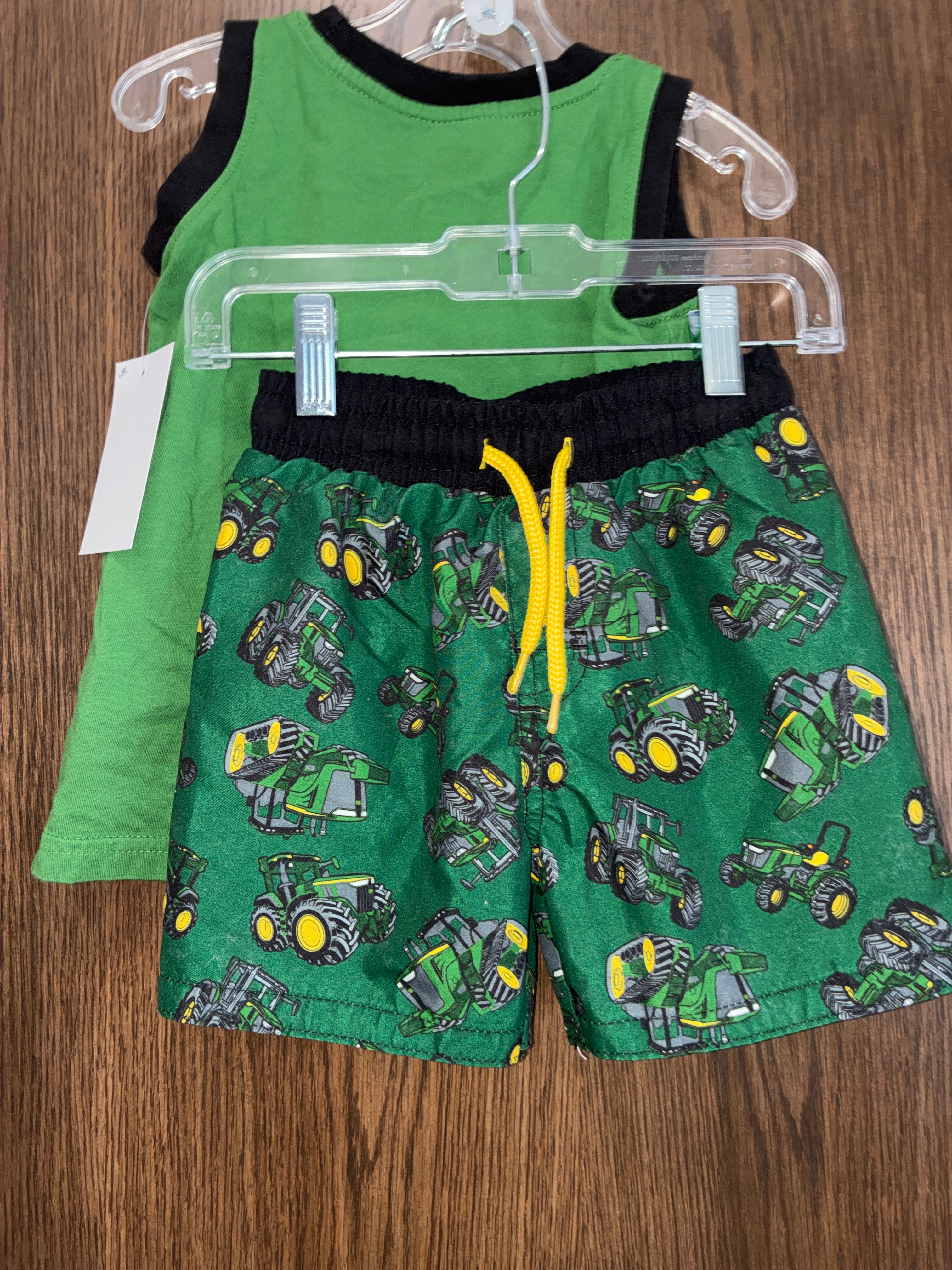 Boys John Deere tank top and swim trunk set size 2T