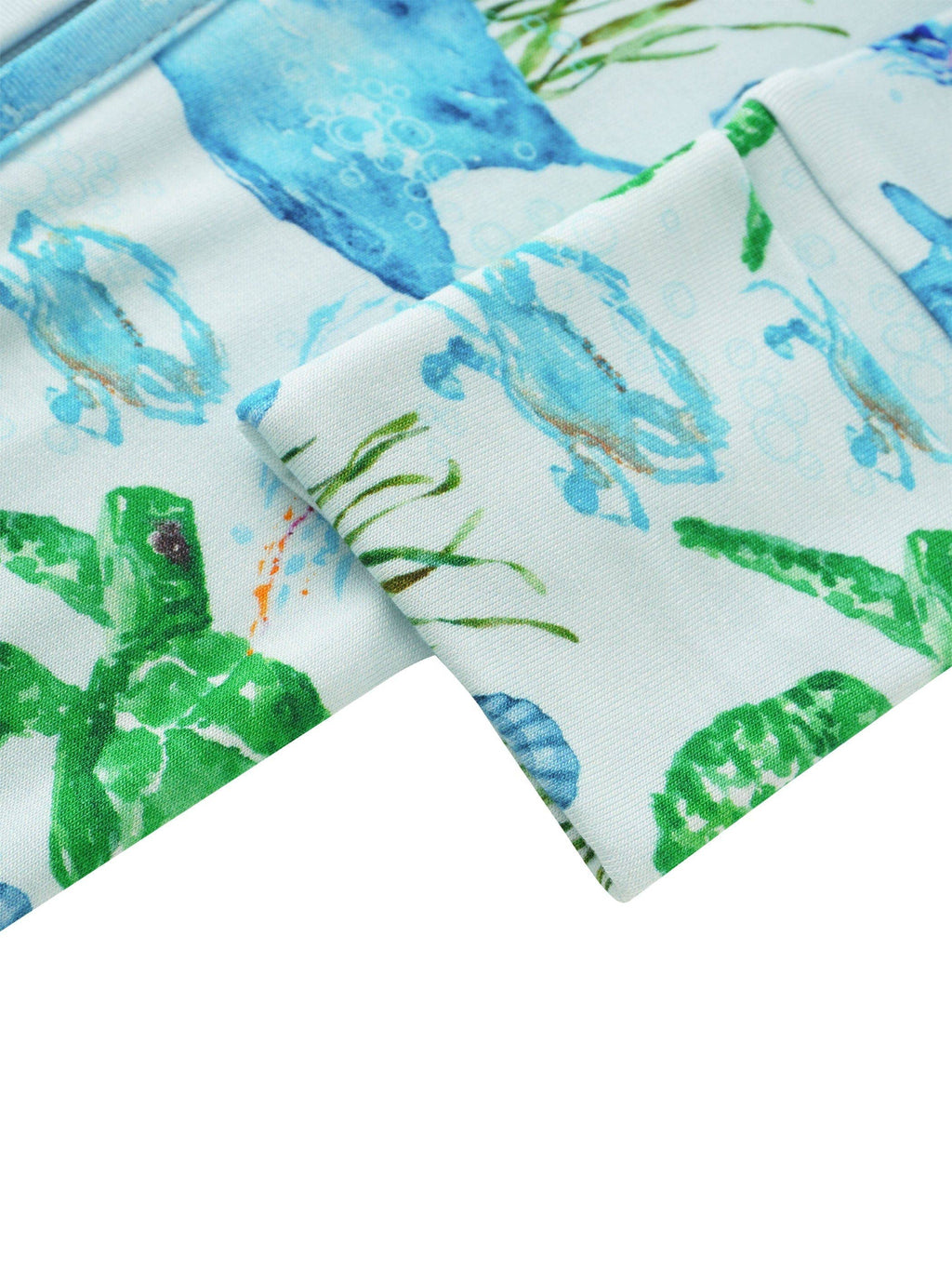 PoshTOT Sea Turtle Baby Convertible Zippy Romper: 9-12M