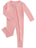 PoshTOT Peach Bamboo Baby Convertible Zippy Romper: 6-9M