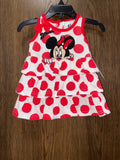 Girls Minnie Mouse Ruffle Dress Size 6-9 Months