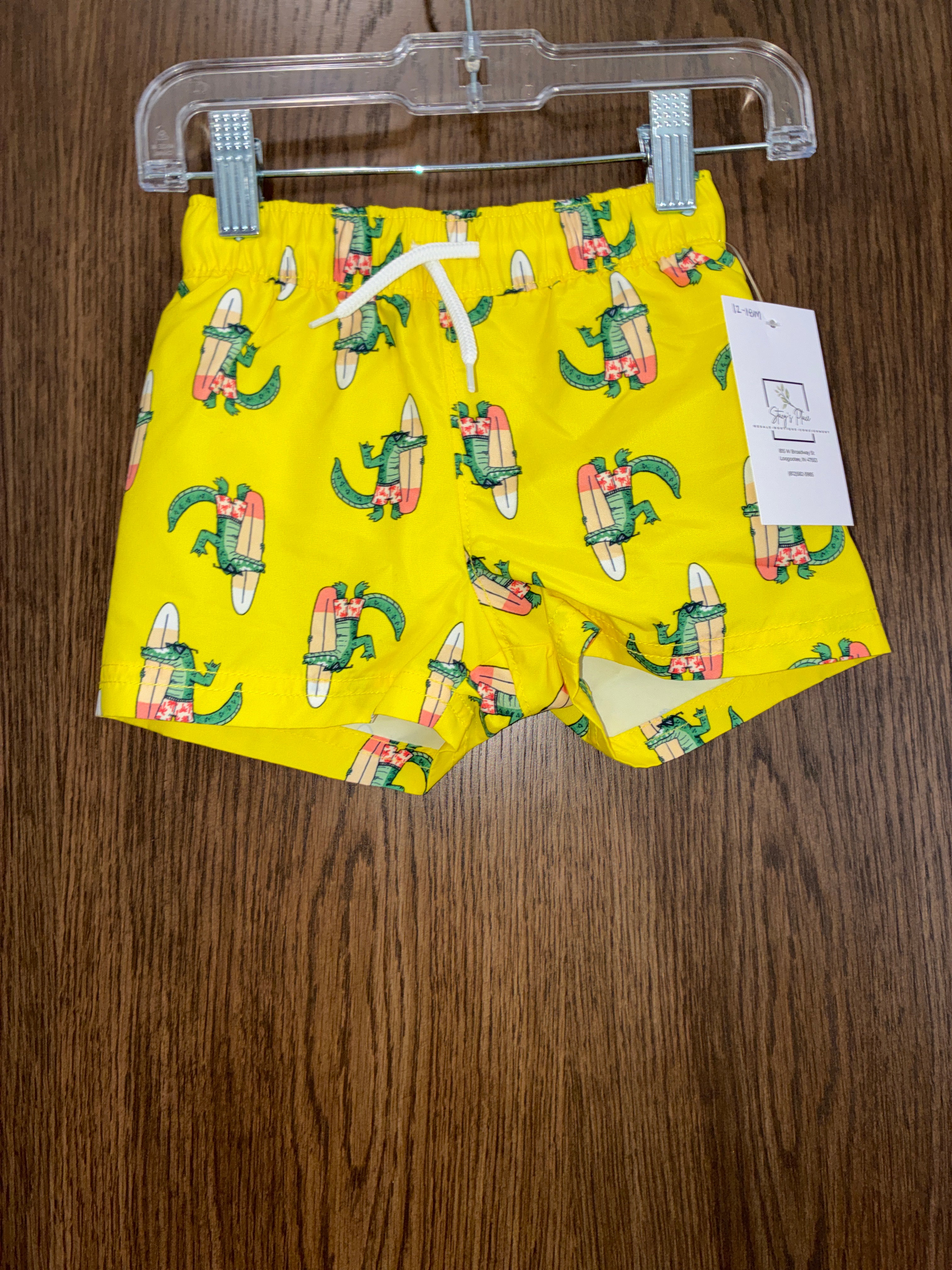 Boys old navy swim trunks size 12-18M