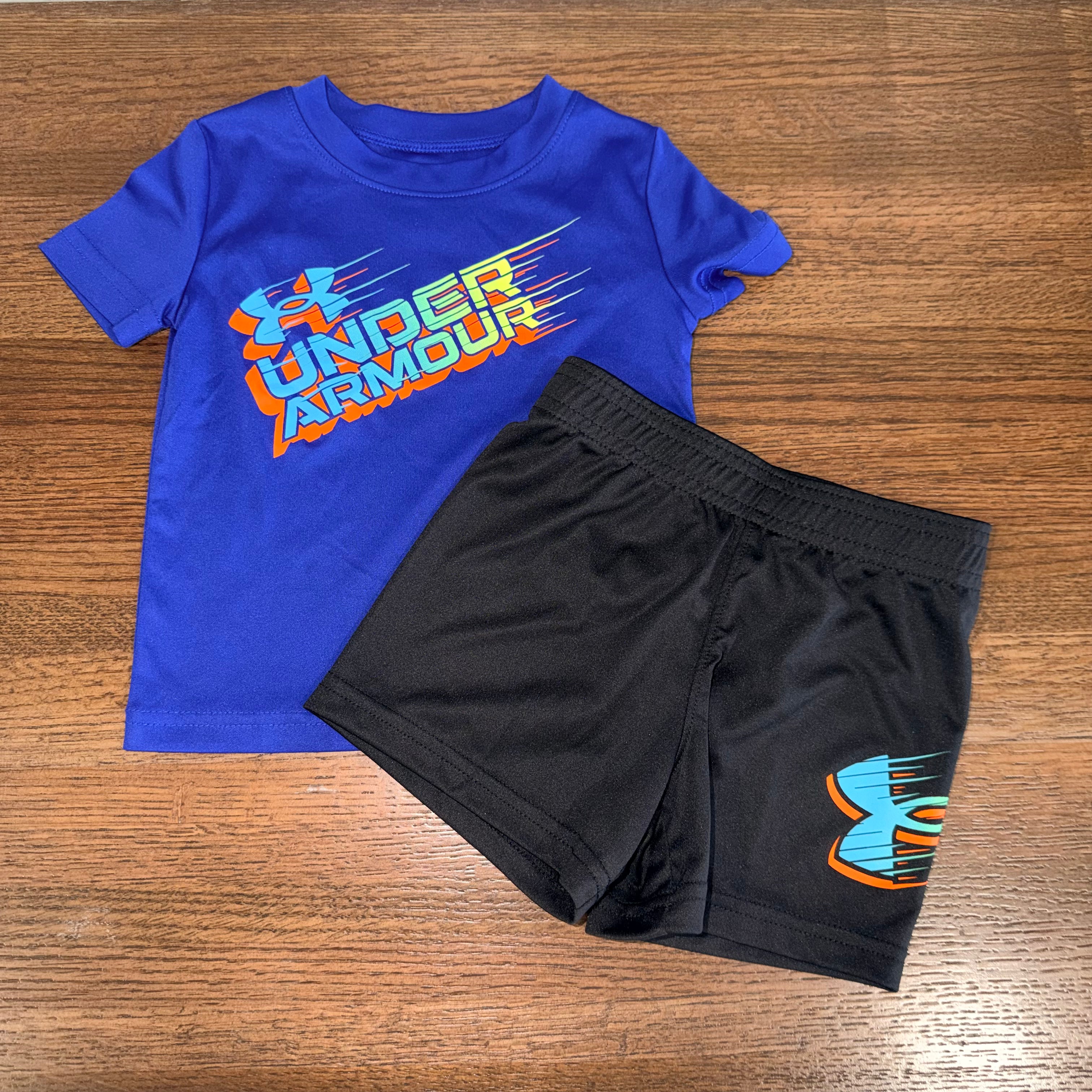 Under Armour Baby Boys T-Shirt & Shorts Set Size 12 Months EUC