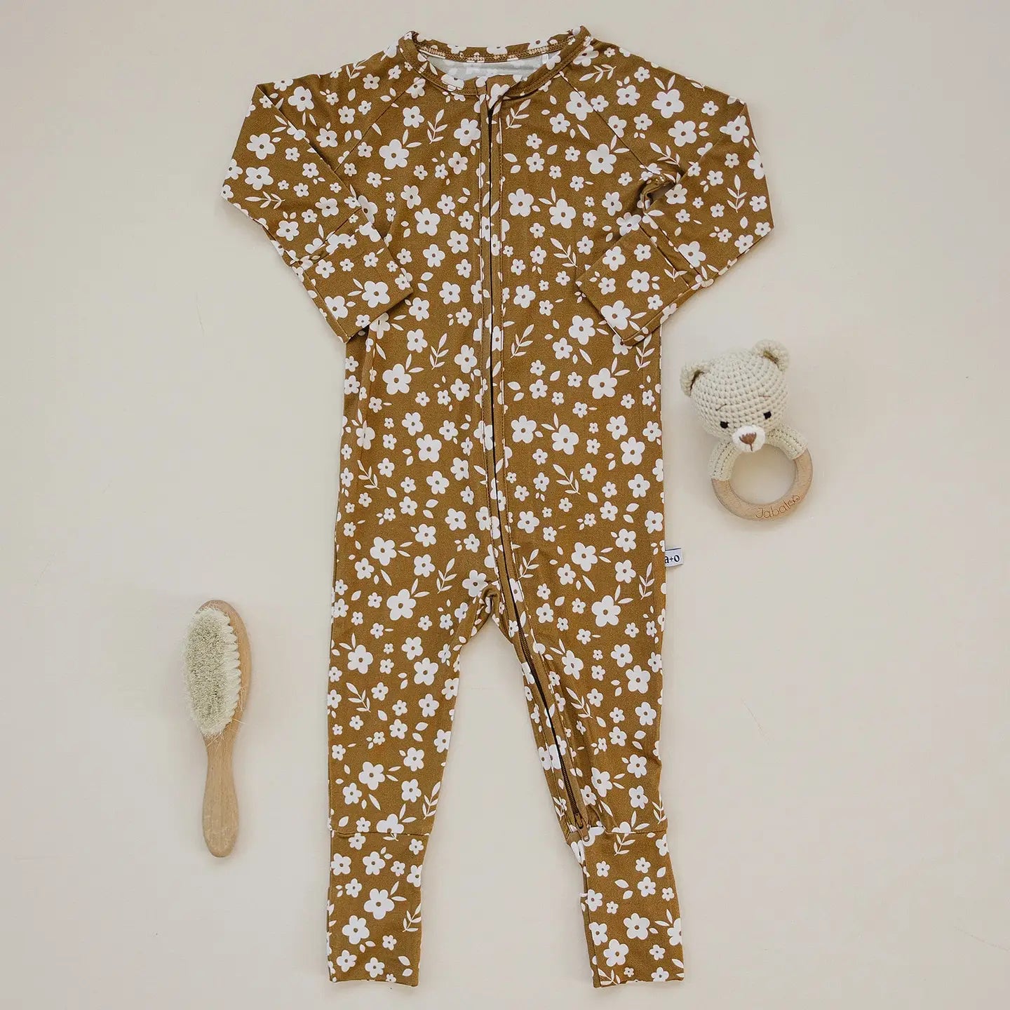 Ava+Oliver Bamboo Autumn Floral Convertible Zippy Romper 18-24mos NWT