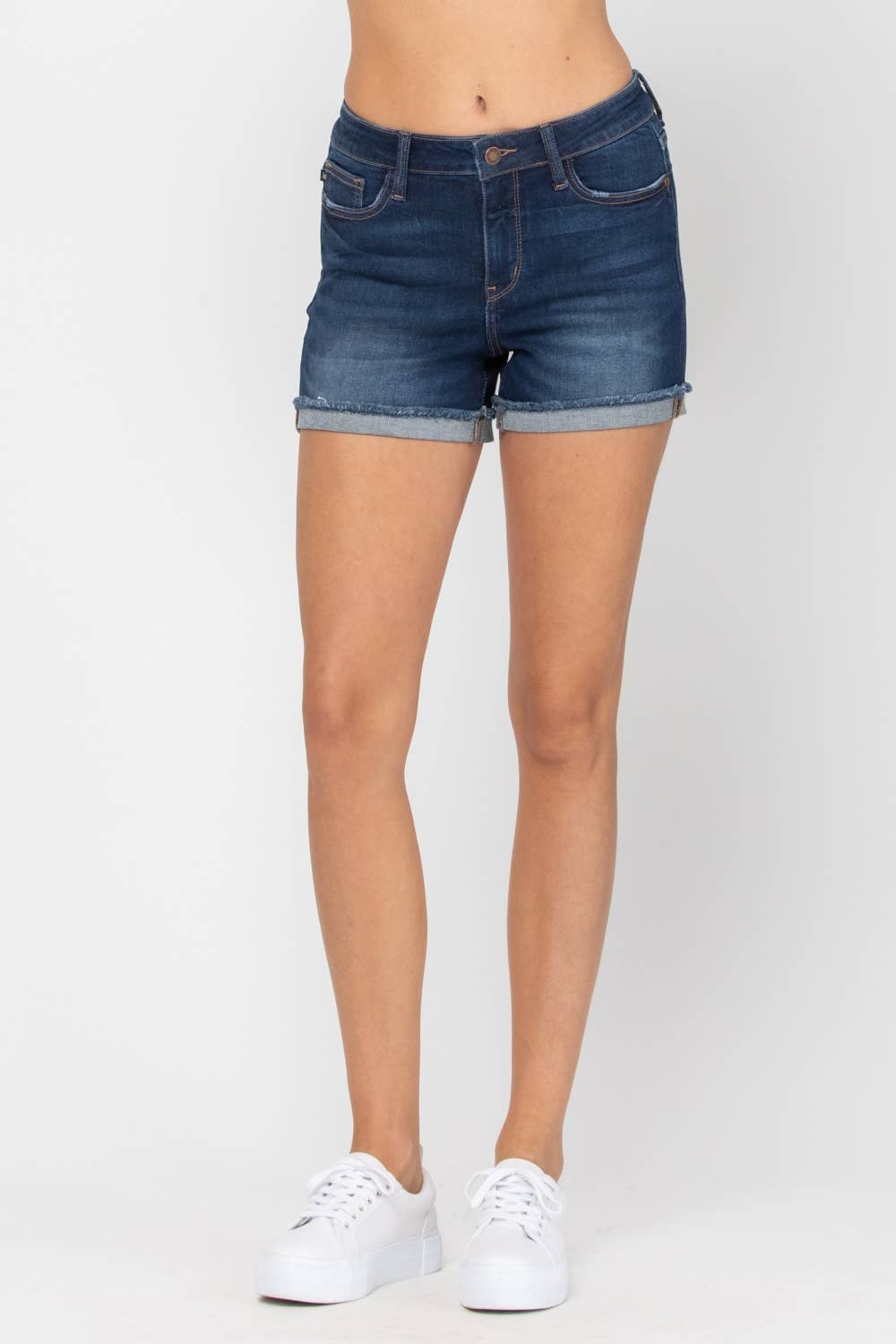 Judy Blue NWT Mid-Rise Cuffed Hem Shorts  XL