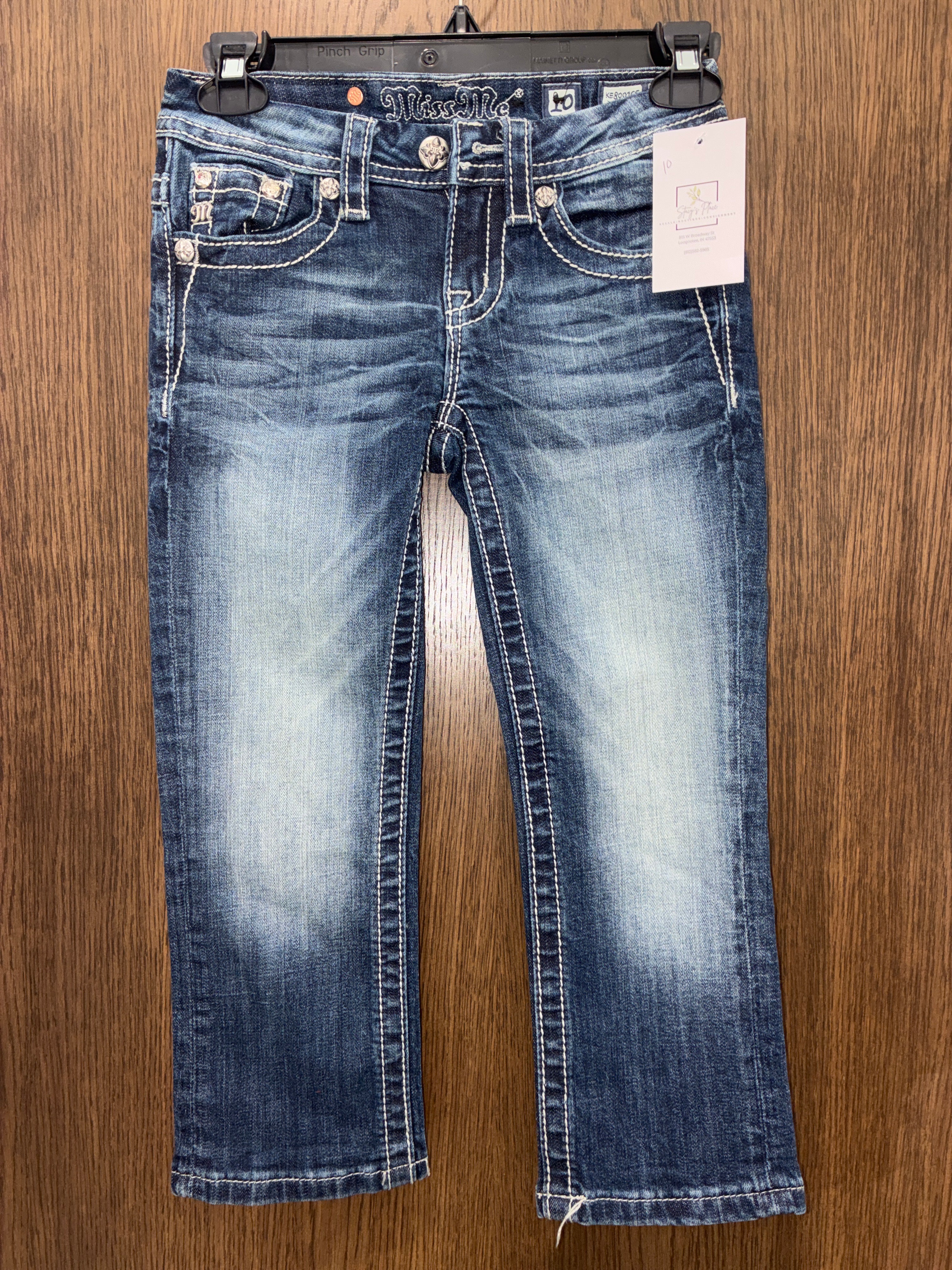 Girls Miss Me Cropped Jeans size 10