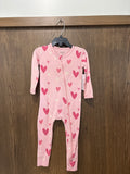 Kyte Baby Crepe Hearts Bamboo Zippy Romper 2T