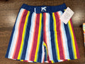 Rugged Butts Boys Striped Classic Swim Trunks Size 4