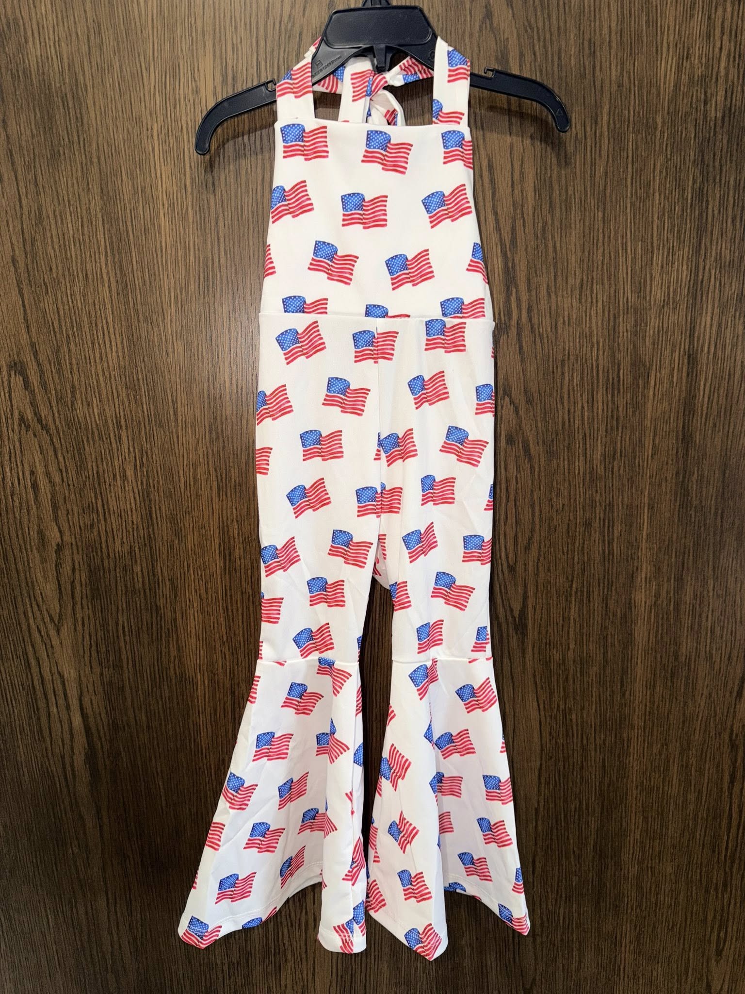 Baileys Blossoms Girls NWT Flag Bellbottom Romper Size 2T