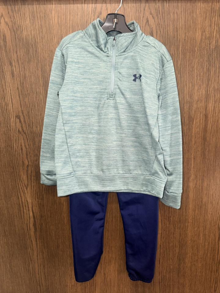 Under Armour Boys 1/4 Pullover Zip & Joggers Set Size 6
