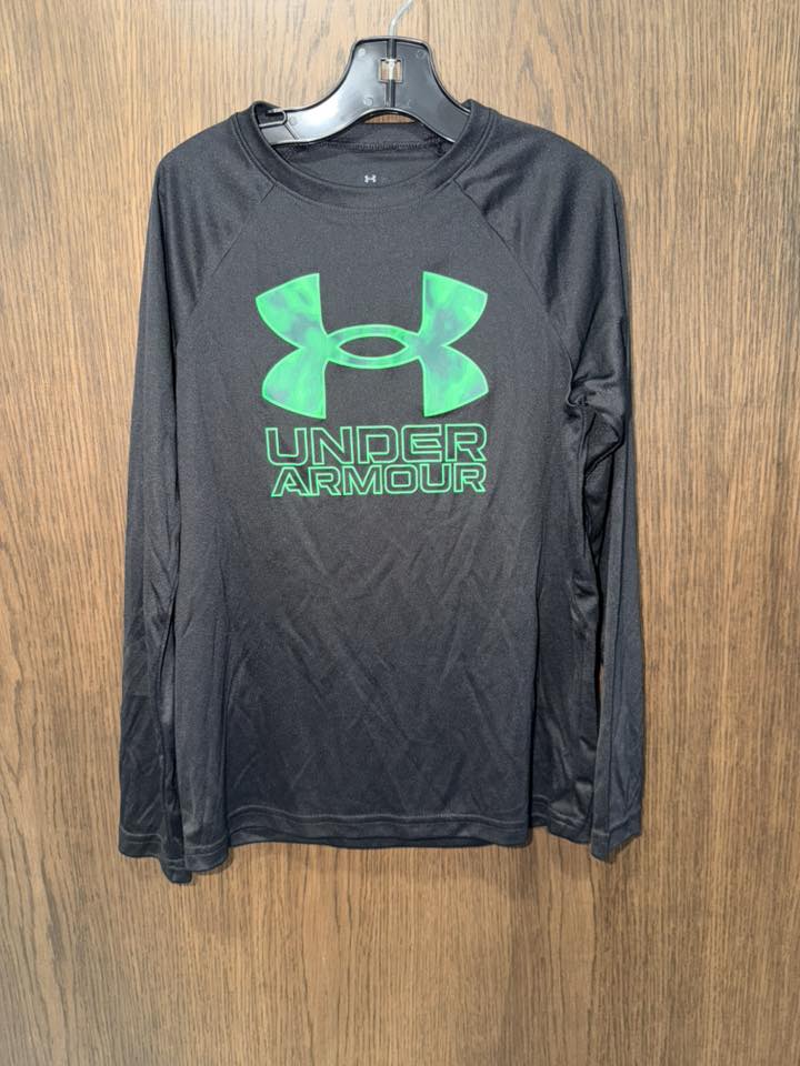 Under Armour Boys Long Sleeve Dri Fit T-Shirt YSM 7/8 Like New