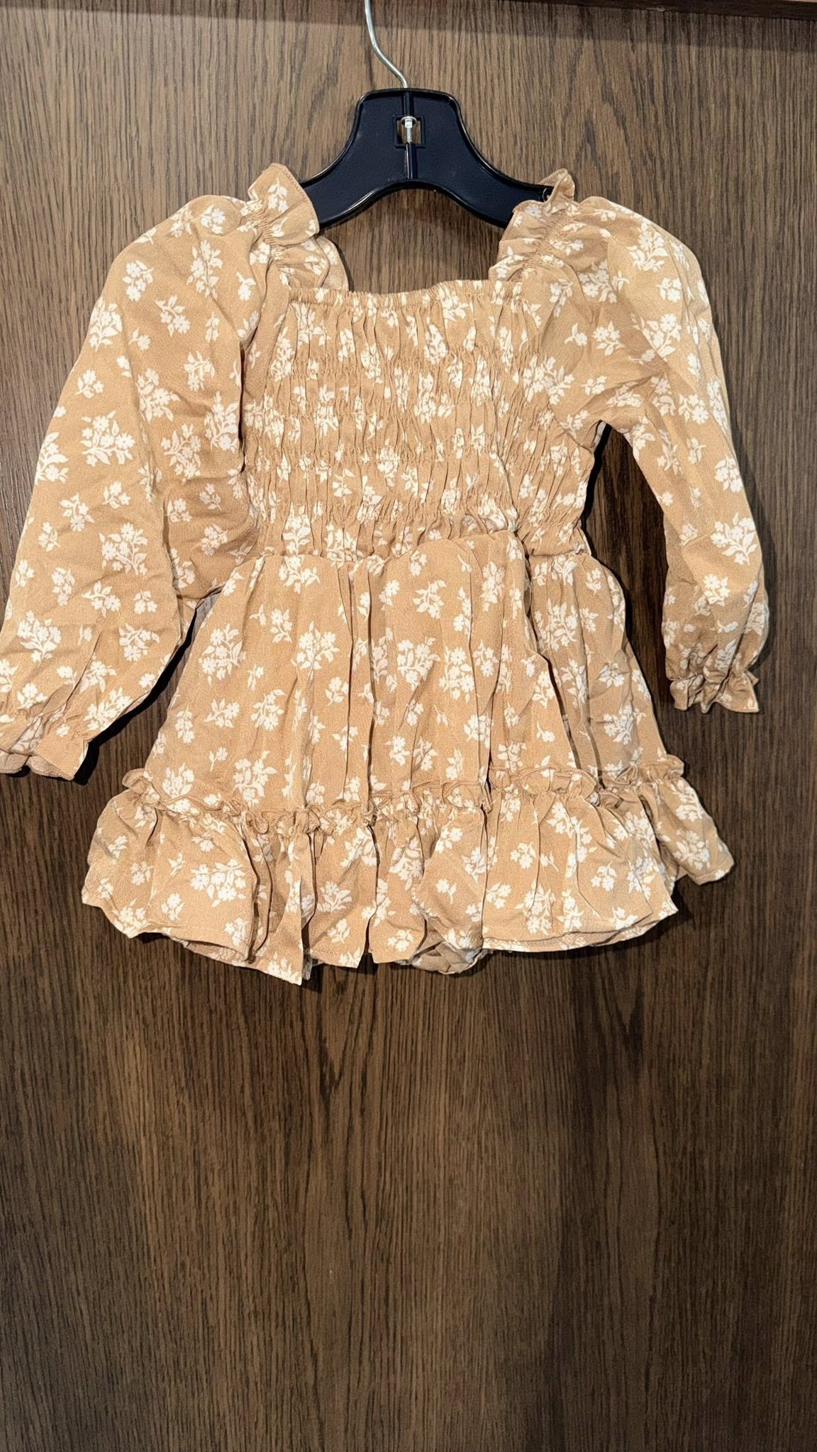 Baileys Blossoms Girls NWT Long Sleeve Ruffle Dress 18-24 mos