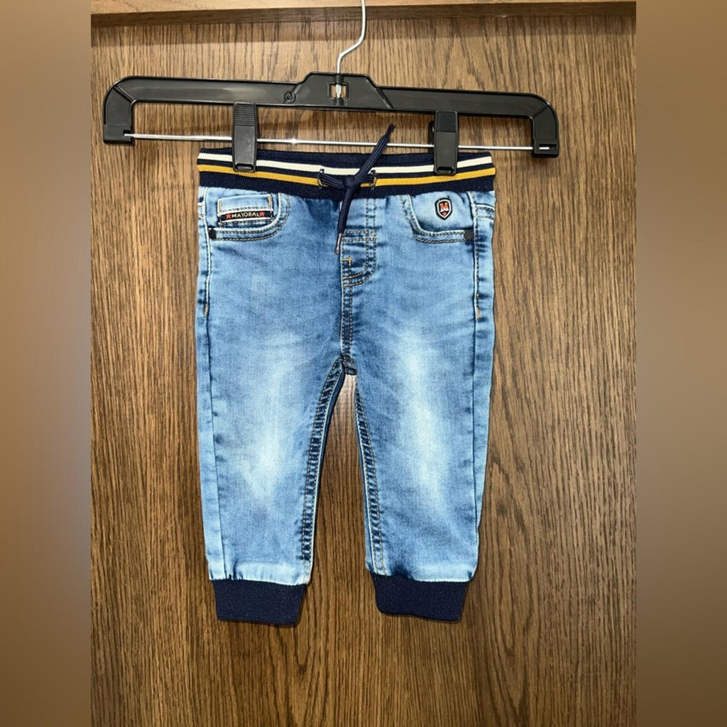 Mayoral Baby Boy Soft Denim Joggers Size 6 mos