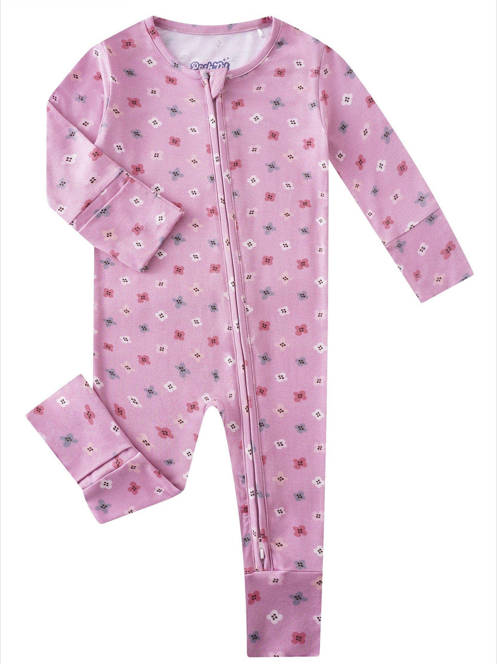 PoshTOT Colorful Stars Bamboo Baby Convertible Zippy Romper: Star / 0-3M