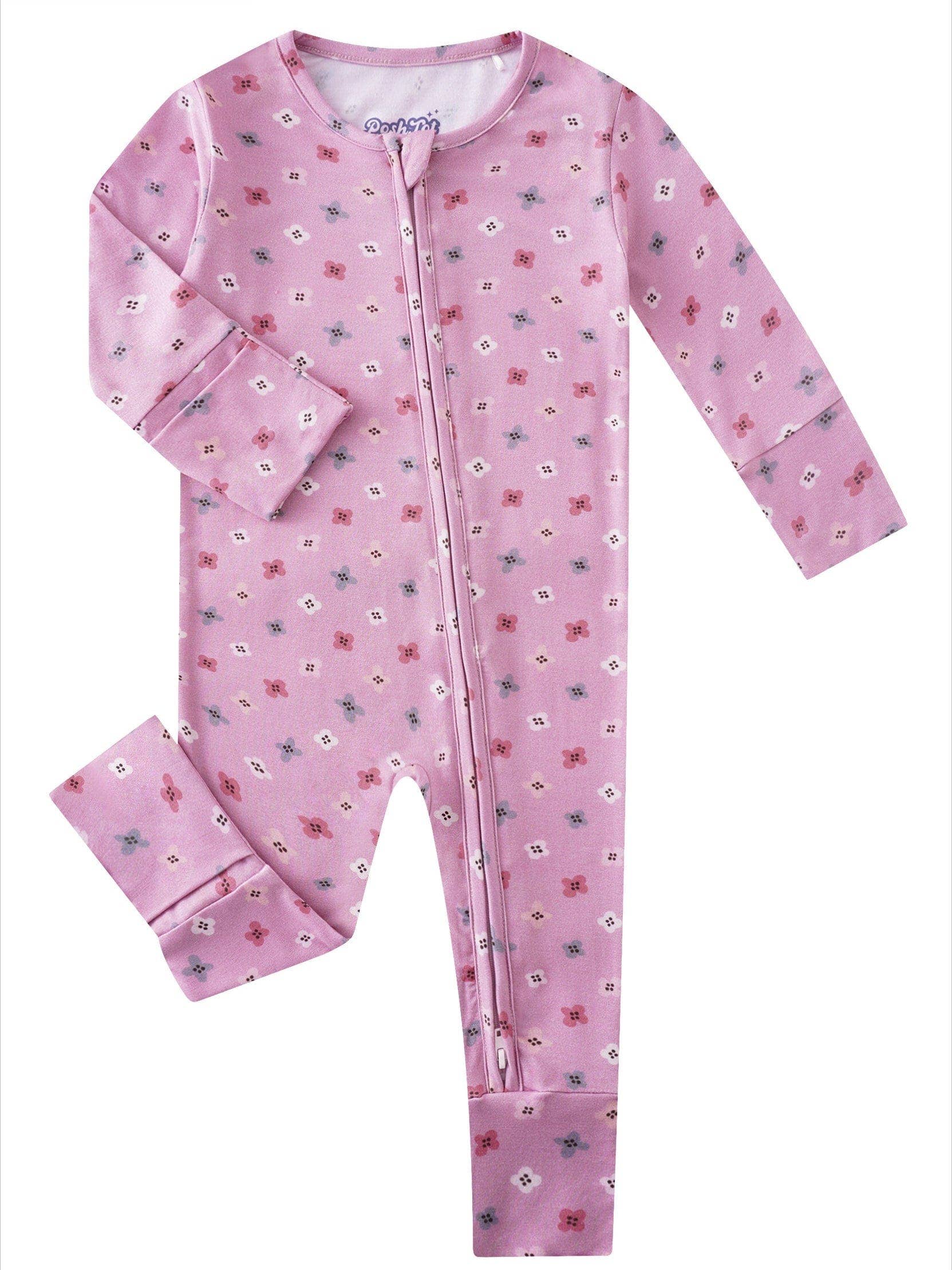 PoshTOT Colorful Stars Bamboo Baby Convertible Zippy Romper: Star / 0-3M