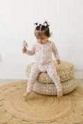 Ava+Oliver Bamboo Blush Blooms Ribbed Convertible Zippy Romper 12-18mos NWT