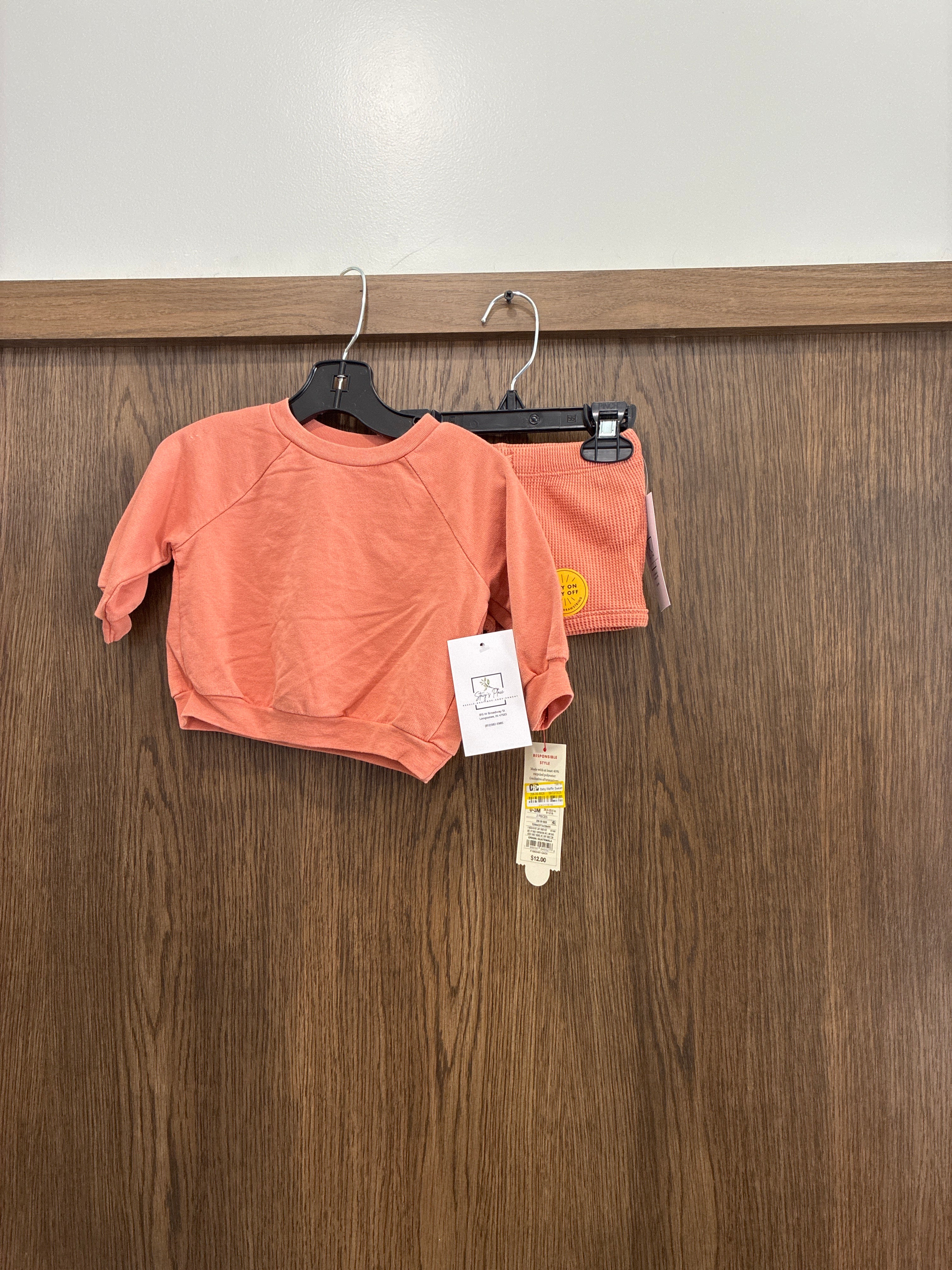 Baby girls cat & jack NWT 2 piece outfit size 0-3 months
