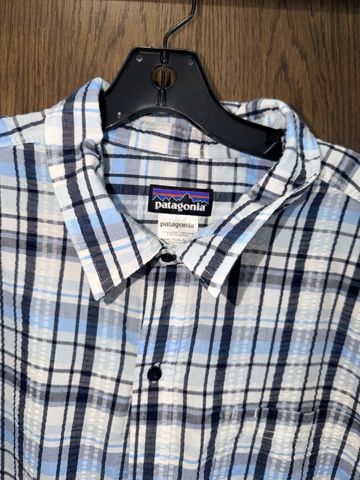 Patagonia Men's A/C Button Down Shirt 100% Cotton Plaid SS Size 2XL XXL