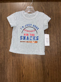 Boys I’m just here for the snacks short sleeve size 18M