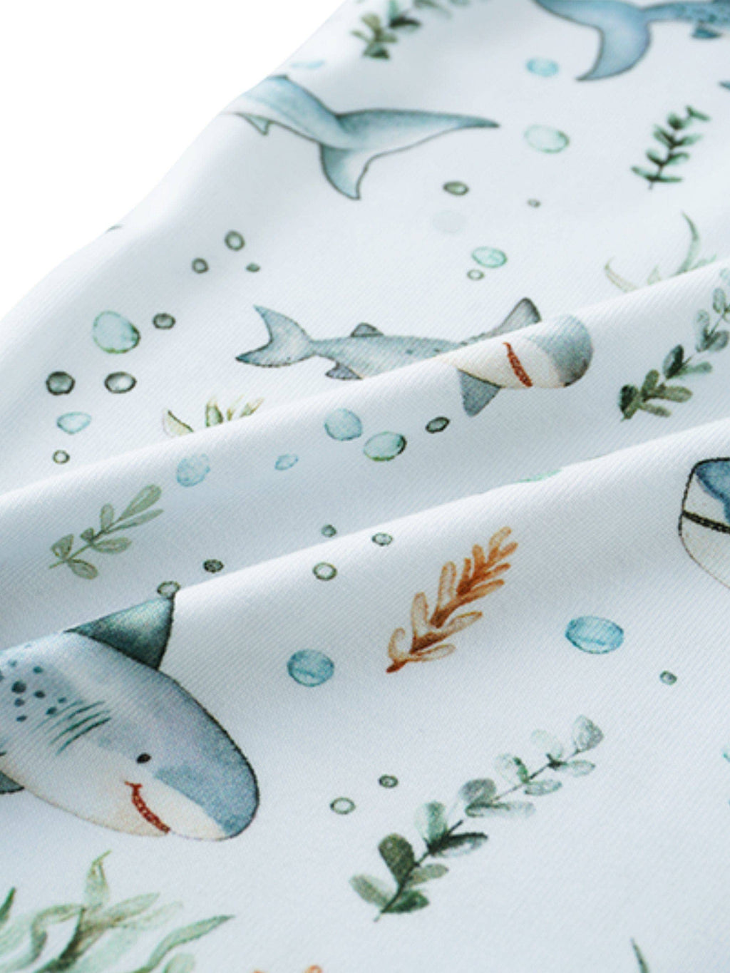 PoshTOT Shark Bamboo Baby Convertible Zippy Romper: 18-24M