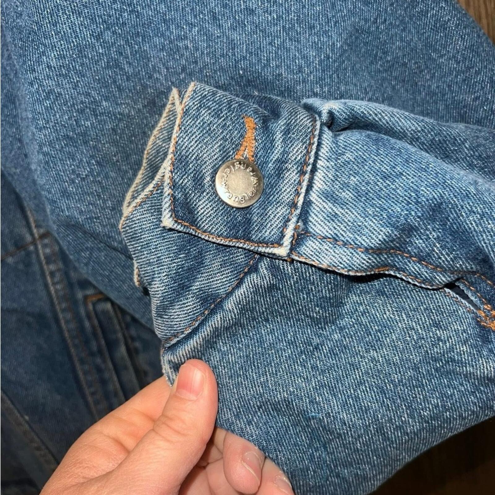 Vintage 90’s Wrangler Blanket Lined Denim Jacket Corduroy Collar XL