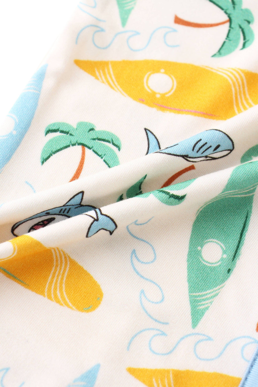 PoshTOT Beach Surfing Bamboo Baby Convertible Zippy Romper: 18-24M