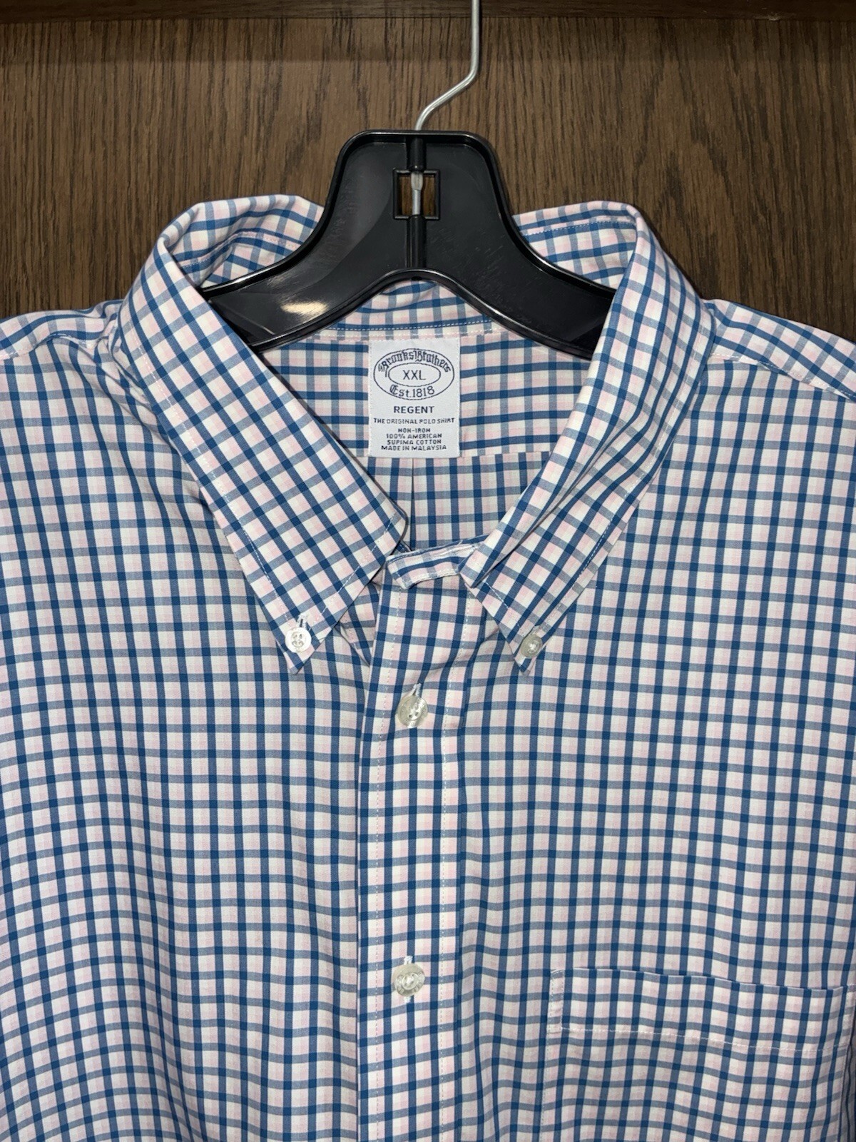Brooks Brothers Men’s Regent The Original Fit Polo Shirt XXL 2X 2XL Blue Pink